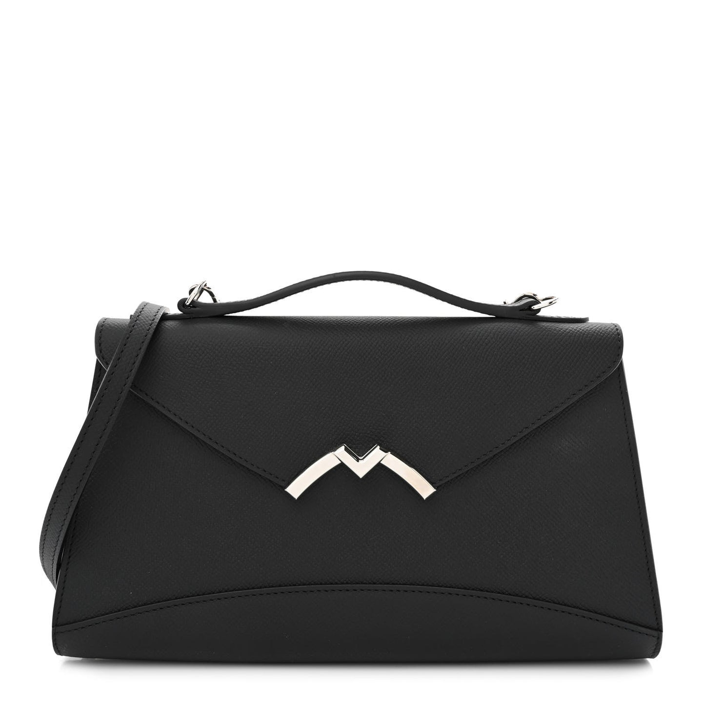 Carat Calfskin Gabrielle Clutch Black