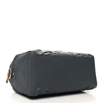 Louis Vuitton Calfskin Debossed Monogram Versailles City Keepall Dark Shadow Grey 4 of 9