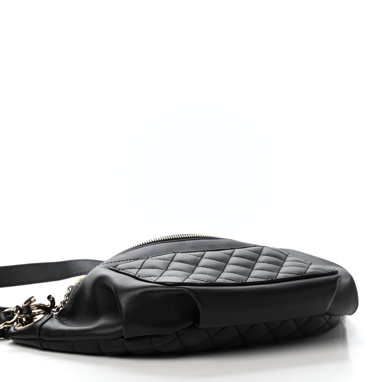 Chanel Lambskin Quilted Waist Bag Fanny Pack Black 3 of 4