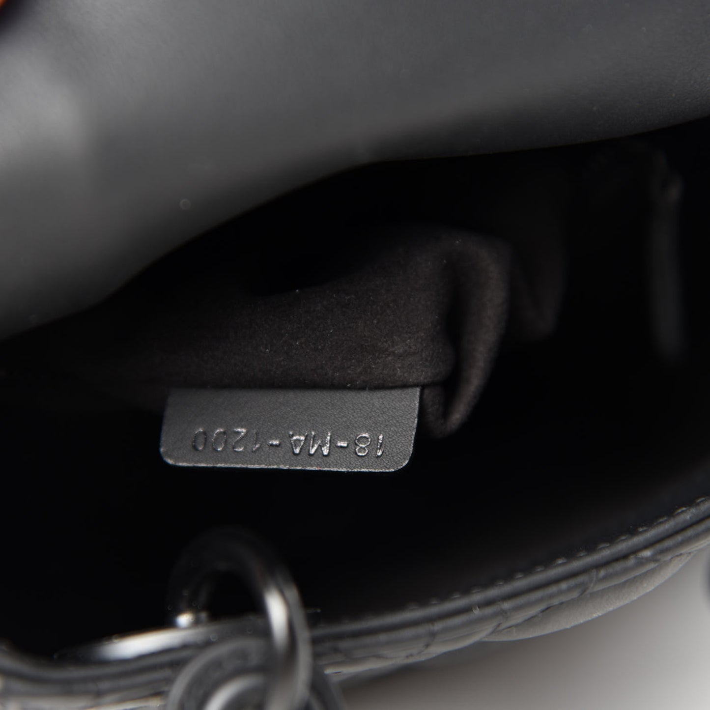 Ultra Matte Calfskin Cannage Mini Lady Dior Black