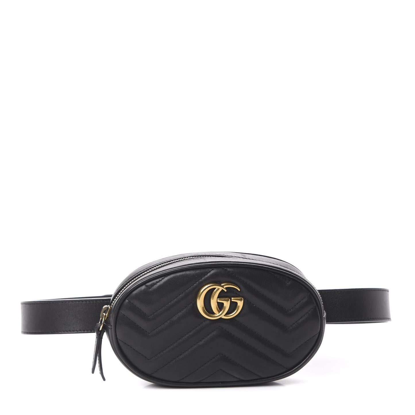 Calfskin Matelasse GG Marmont Belt Bag 85 34 Black