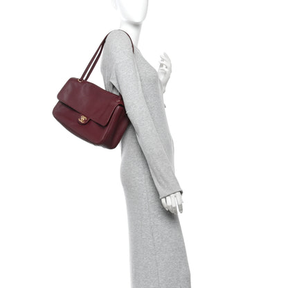 Chanel Grained Calfskin Small Souplissimo Maxi Flap Burgundy 2 of 11