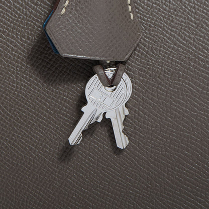 Hermes Epsom Candy Birkin 35 Etain Bleu Thalassa 18 of 23