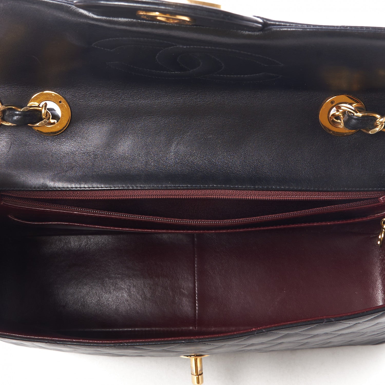 Chanel Lambskin Quilted XL Jumbo Single Flap Black 7 of 10