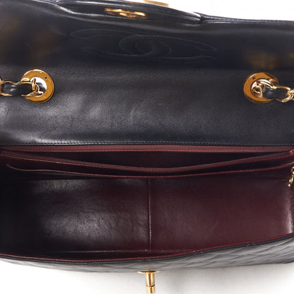 Chanel Lambskin Quilted XL Jumbo Single Flap Black 7 of 10