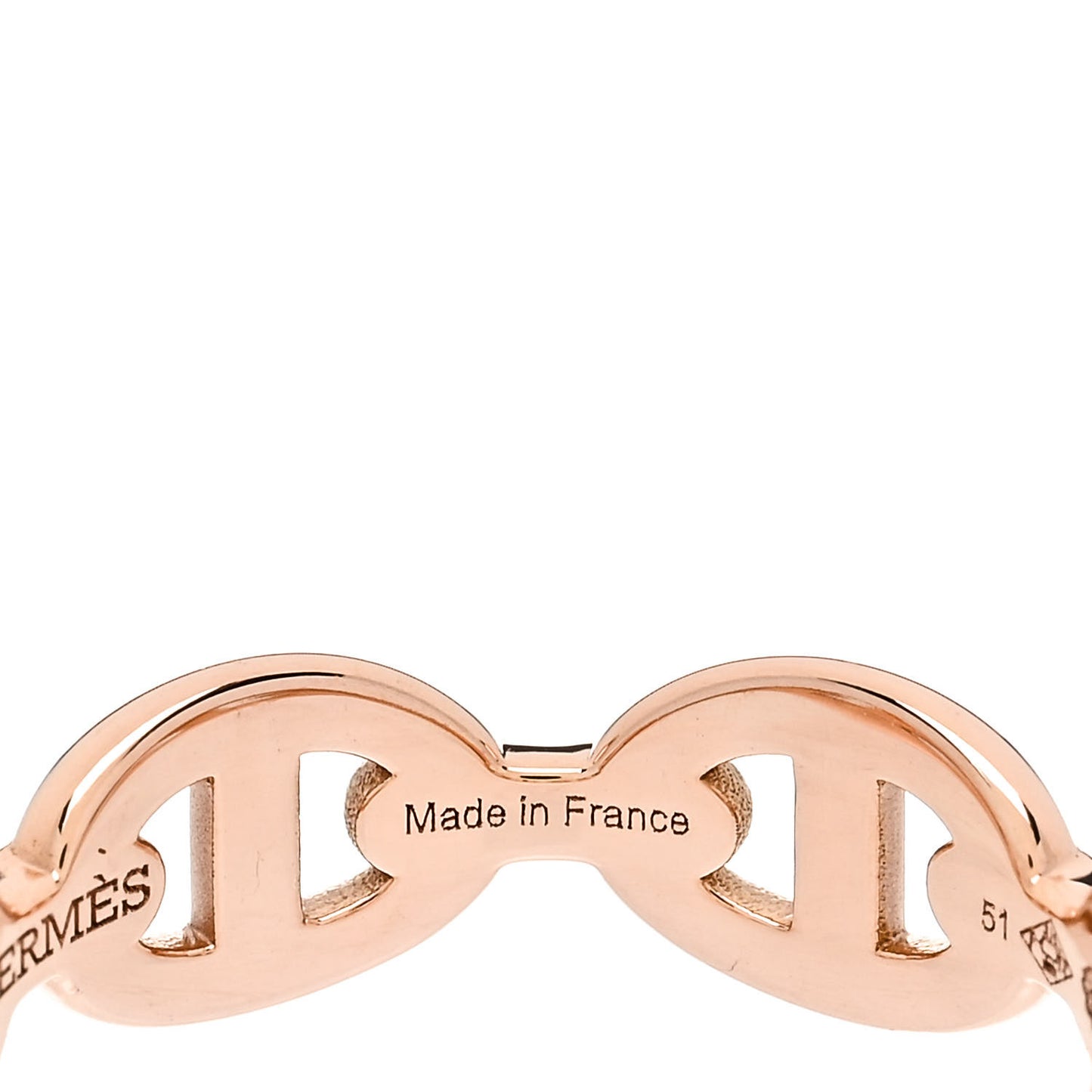 18K Rose Gold PM Chaine D'Ancre Enchainee Ring 51 5.75