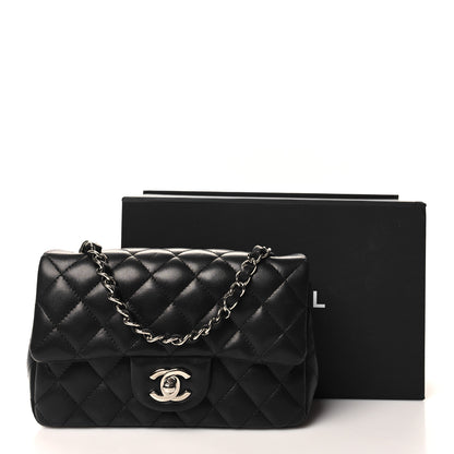Chanel Lambskin Quilted Mini Rectangular Flap Black 12 of 12