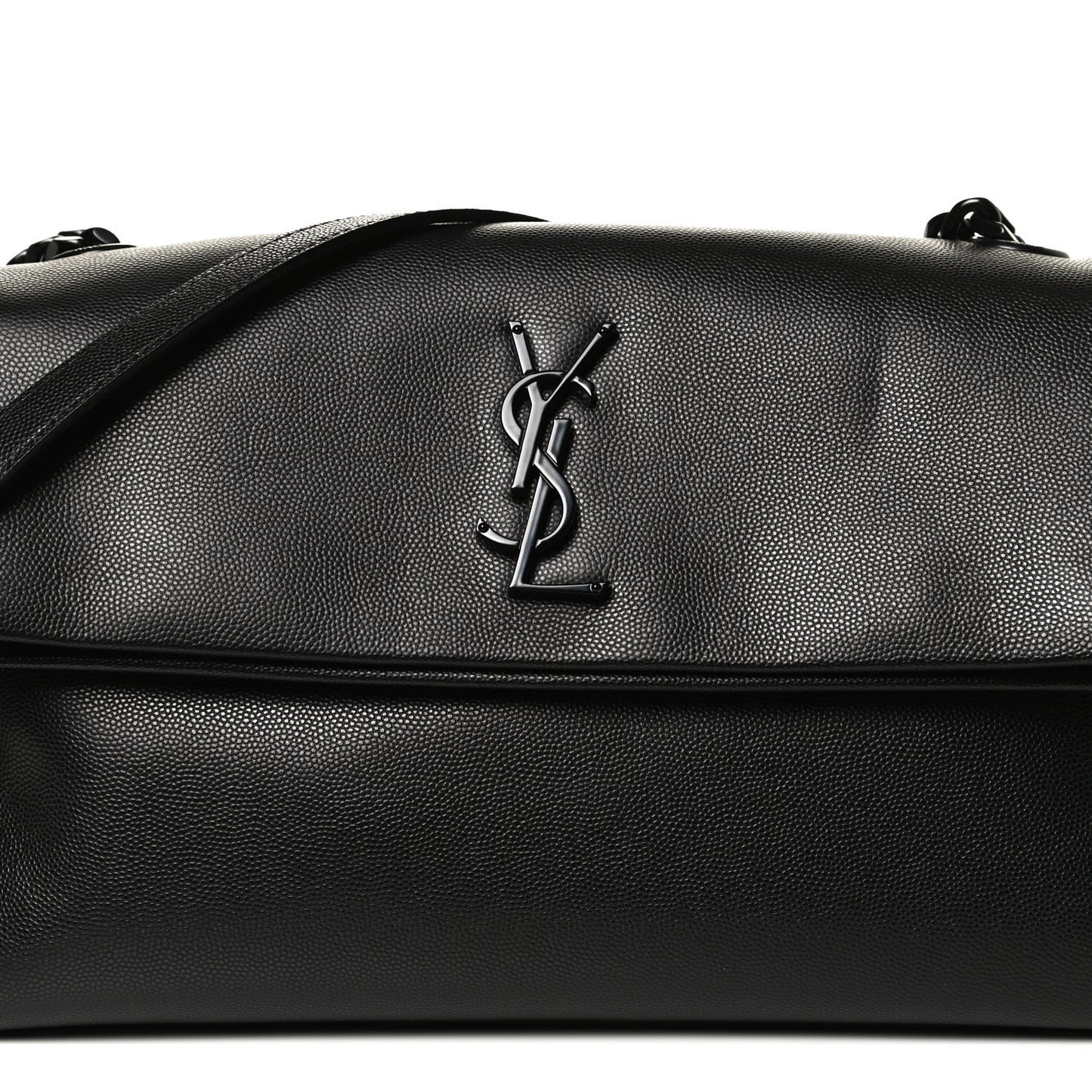 Grain De Poudre Medium West Hollywood Monogram Fold-Over Black