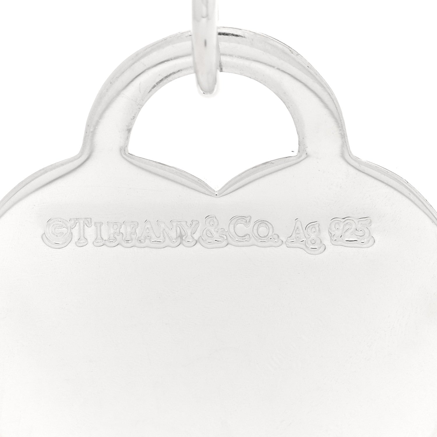 Tiffany Sterling Silver Enamel LOVE YOU Heart Pendant Red 3 of 4