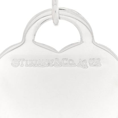 Tiffany Sterling Silver Enamel LOVE YOU Heart Pendant Red 3 of 4