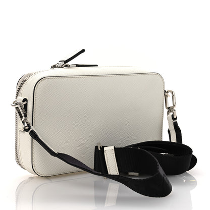 Prada Saffiano Travel Small Brique Crossbody Bag White 3 of 9