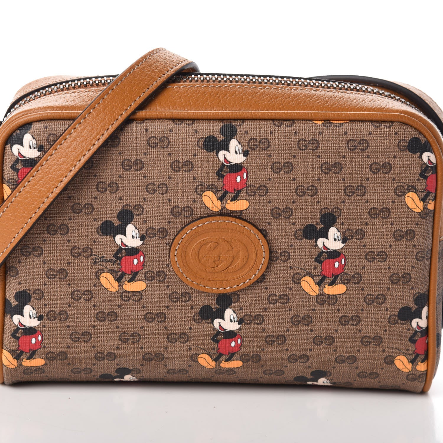 Gucci X DISNEY Mini Vintage GG Supreme Monogram Mickey Mouse Shoulder Bag Beige Vintage Sun Oil 7 of 9