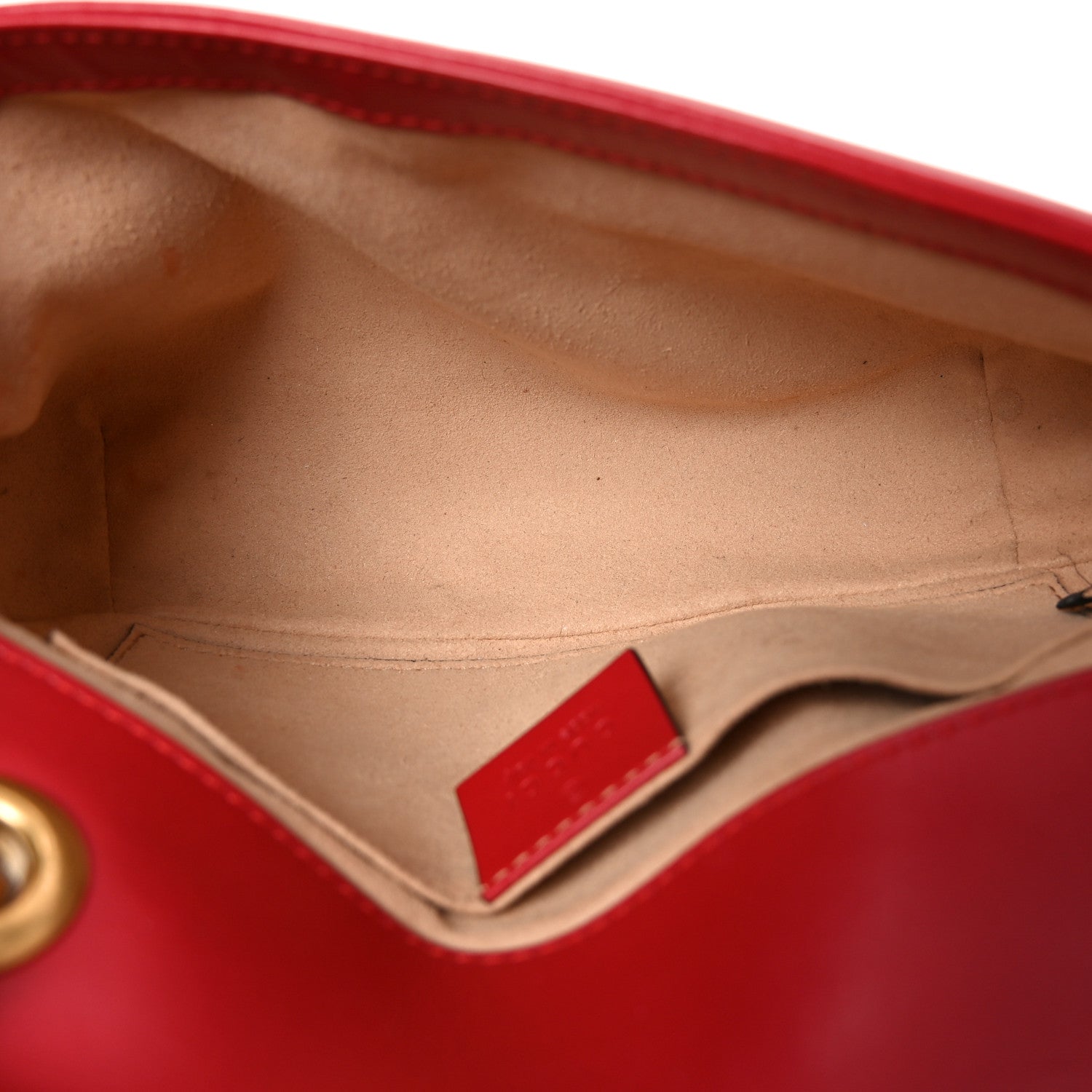 Gucci Calfskin Matelasse Small GG Marmont Shoulder Bag Hibiscus Red 5 of 11