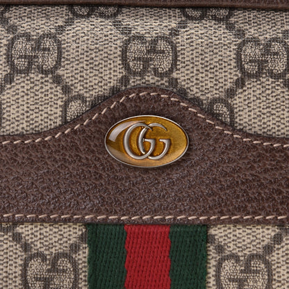 Gucci GG Supreme Monogram Ophidia Phone Case Wristlet Brown 9 of 10