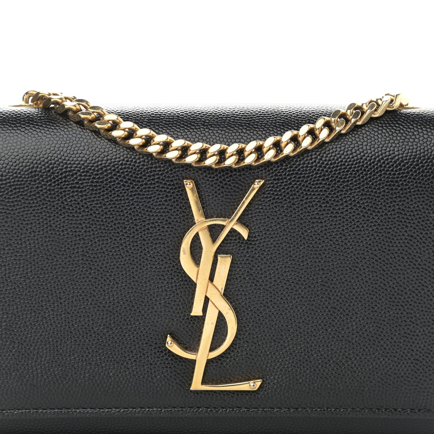 Saint Laurent Grain De Poudre Small Monogram Kate Satchel Black 8 of 10