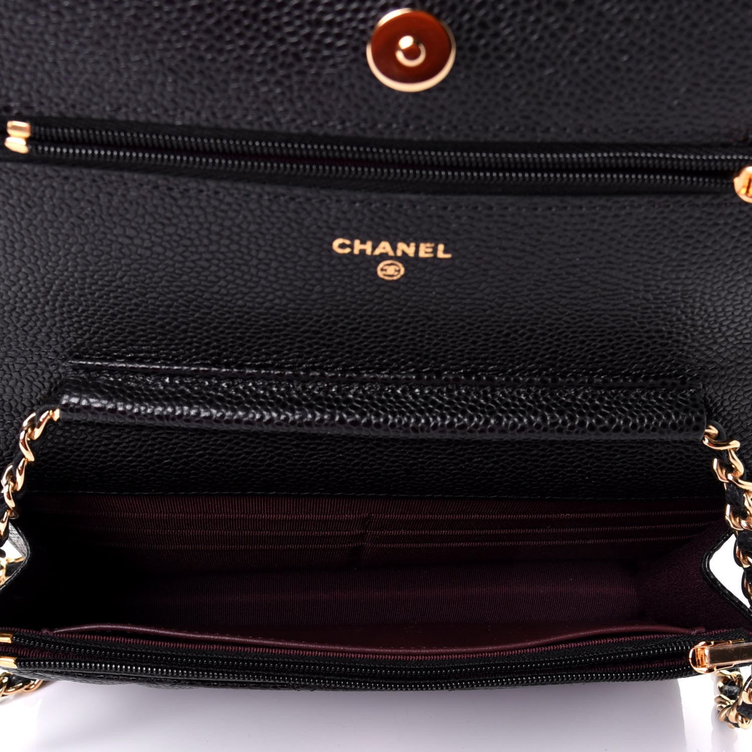 Chanel Caviar Quilted Wallet On Chain WOC Black 4 of 10