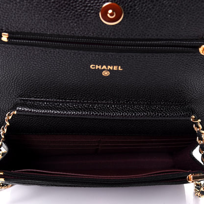Chanel Caviar Quilted Wallet On Chain WOC Black 4 of 10