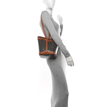 Goyard Goyardine Petit Flot Bucket Bag PM Black Gold 2 of 9