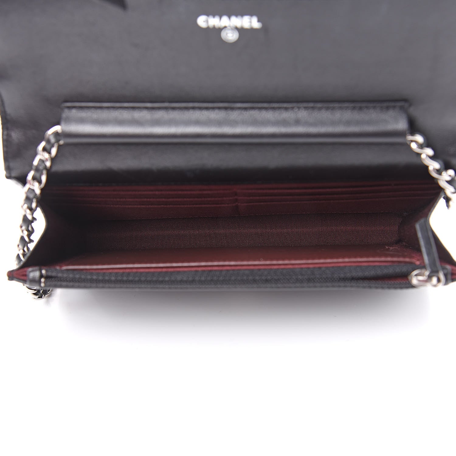 Chanel Lambskin Quilted Wallet On Chain WOC Black 5 of 12