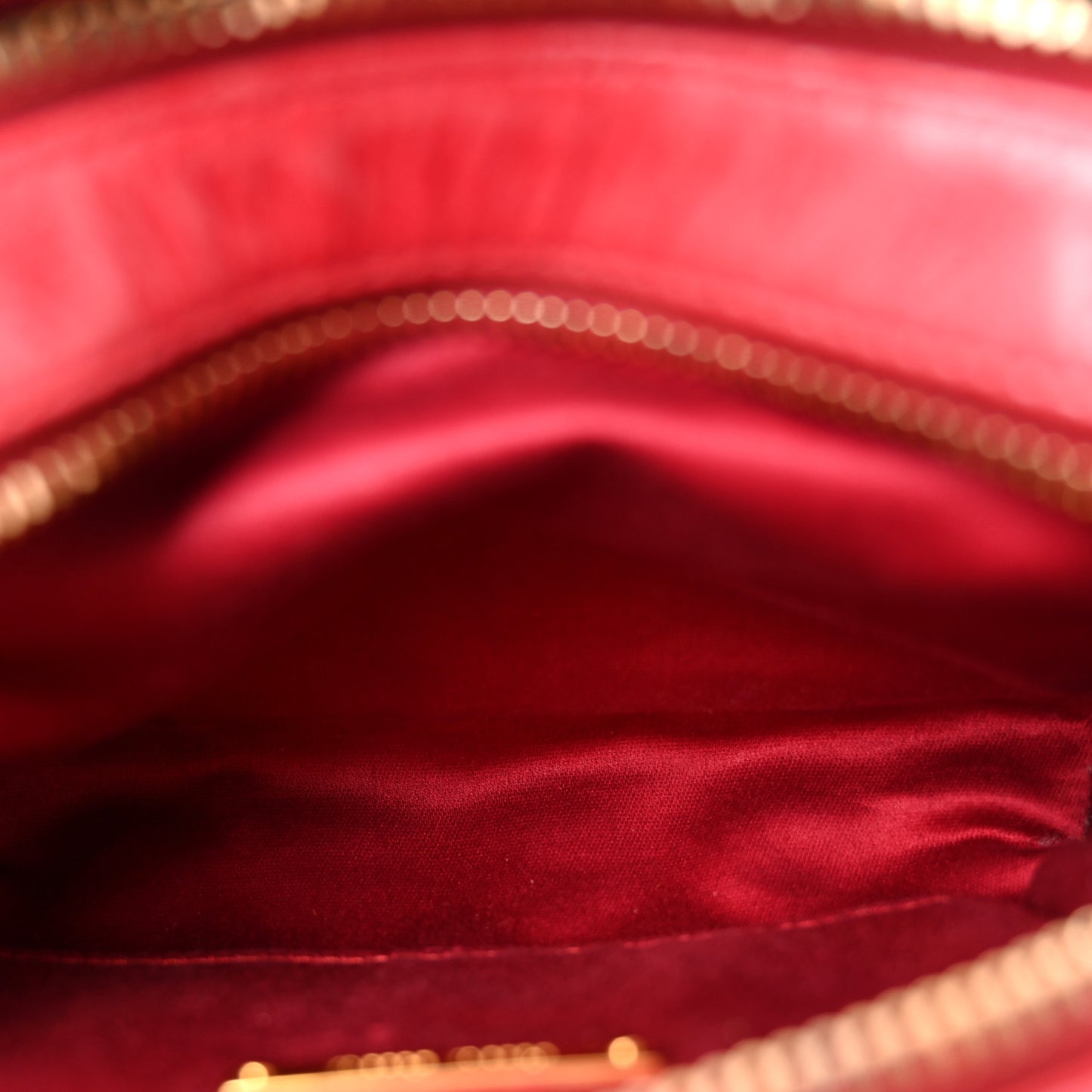 Vitello Shine Quilted Camera Bag Cherry