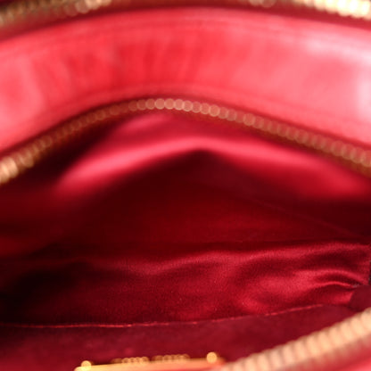 Miu Miu Vitello Shine Quilted Camera Bag Cherry 6 of 16