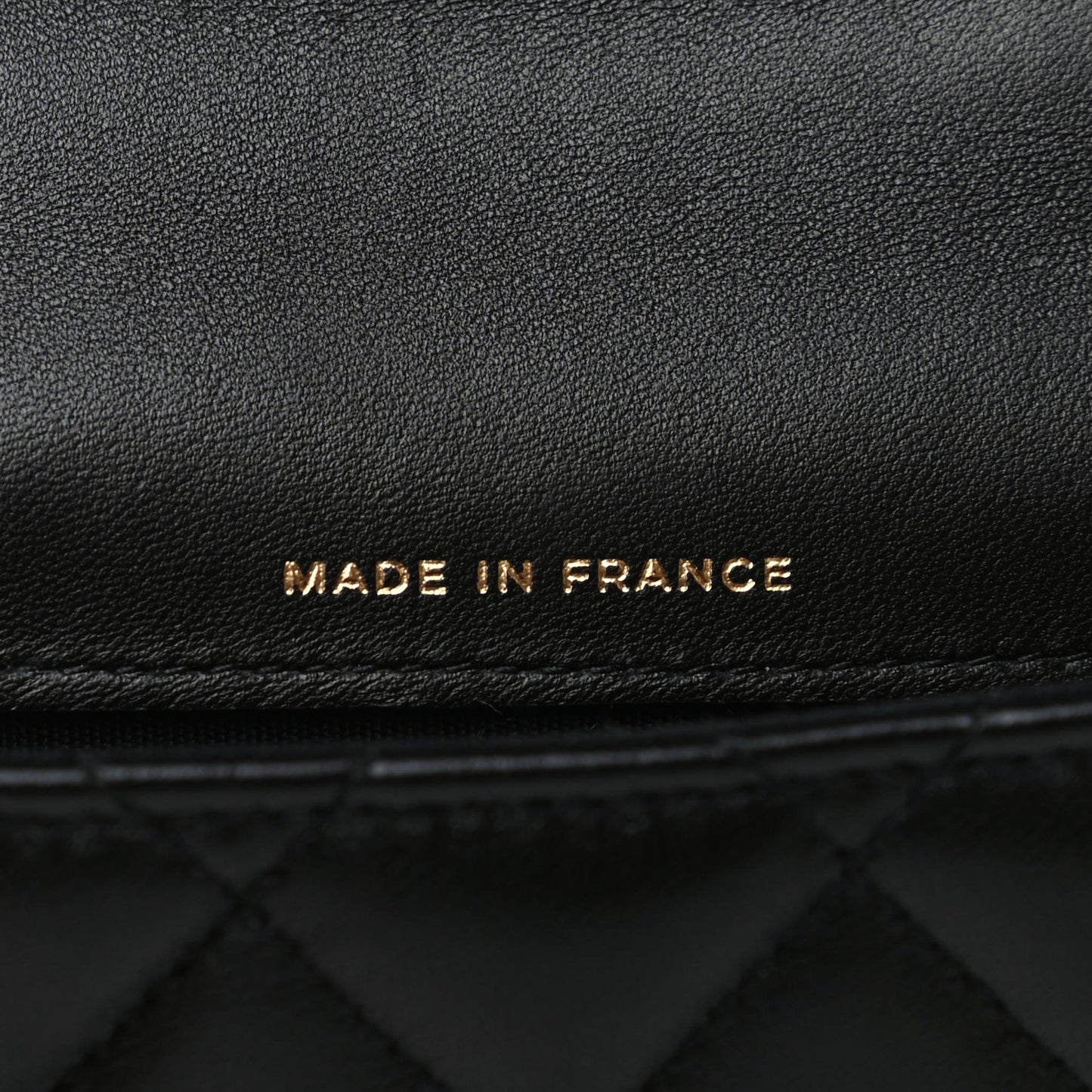 Lambskin Quilted Top Handle Flap Coin Purse With Chain Black