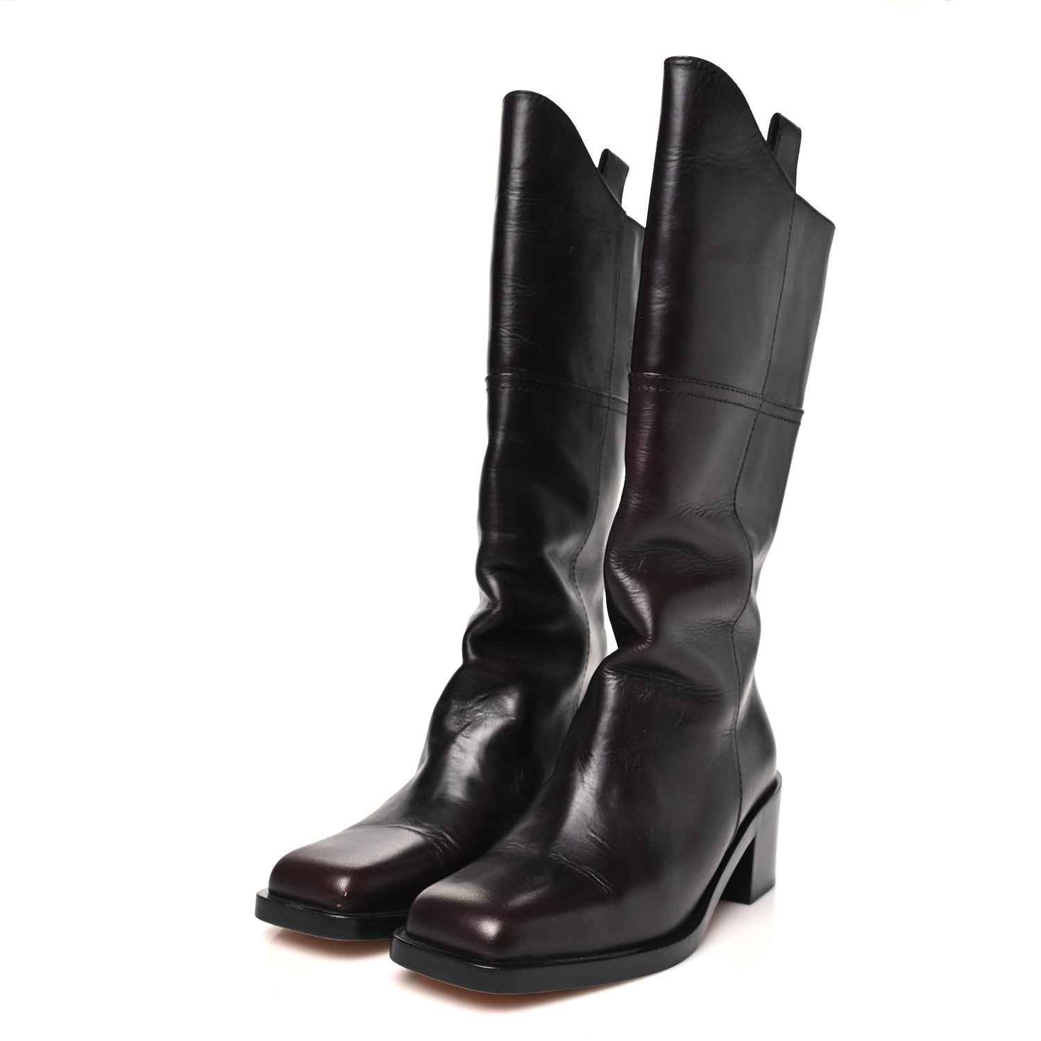 Chanel Calfskin CC Wyoming Knee High Boots 40 Dark Brown 1827940