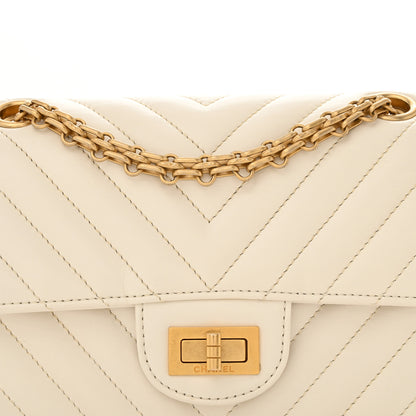Chanel Aged Calfskin Chevron Quilted 2.55 Reissue Mini Flap White 8 of 11