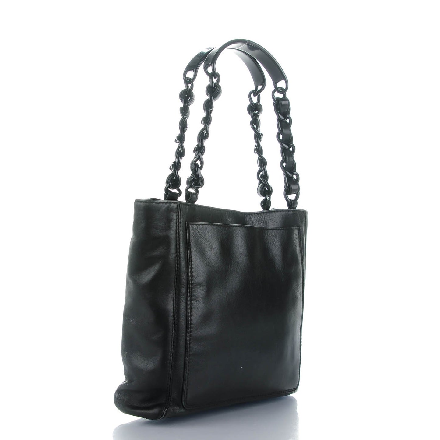 Lambskin Chain CC Small Tote Black