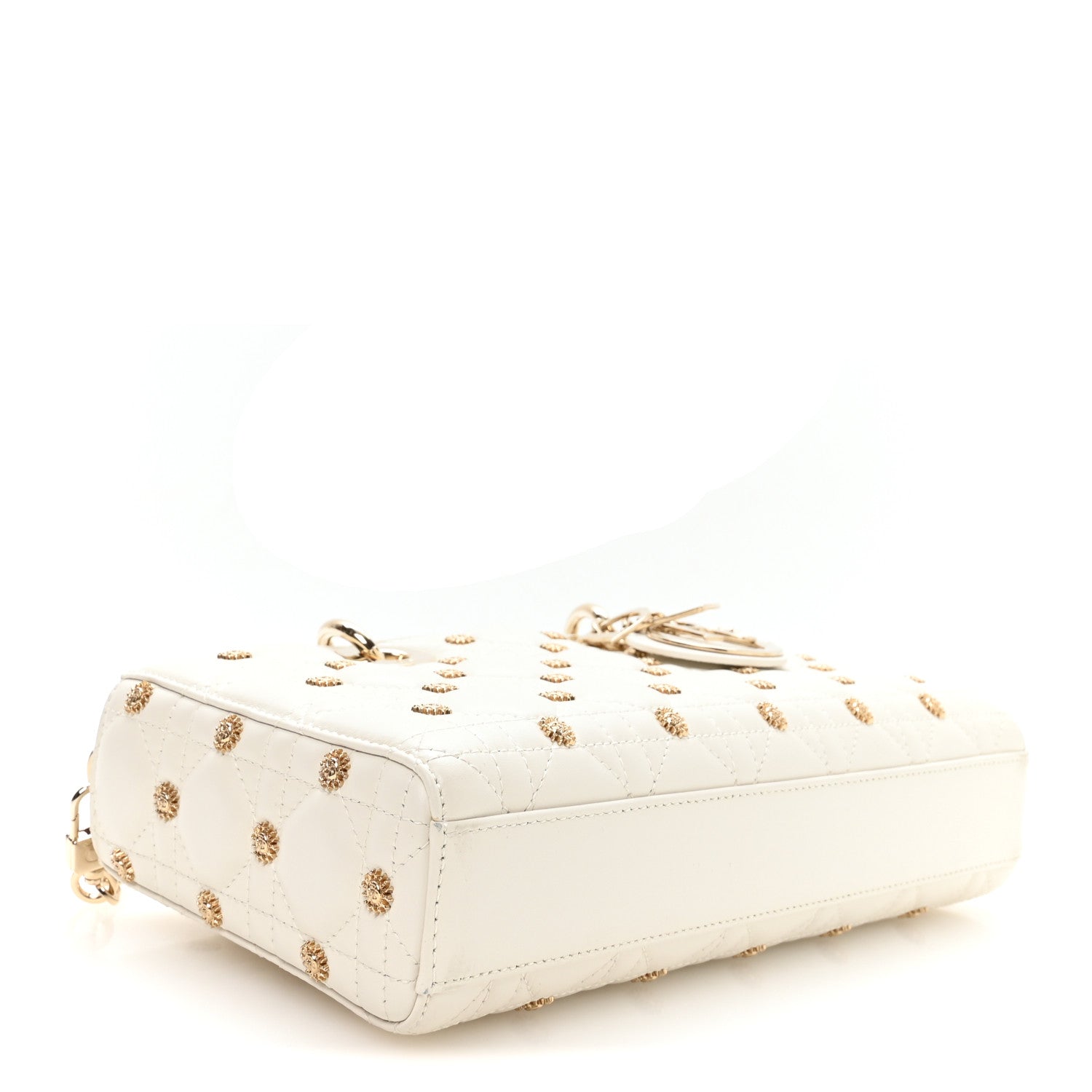 Christian Dior Lambskin Butterfly Cannage Lady D-Joy White 4 of 10