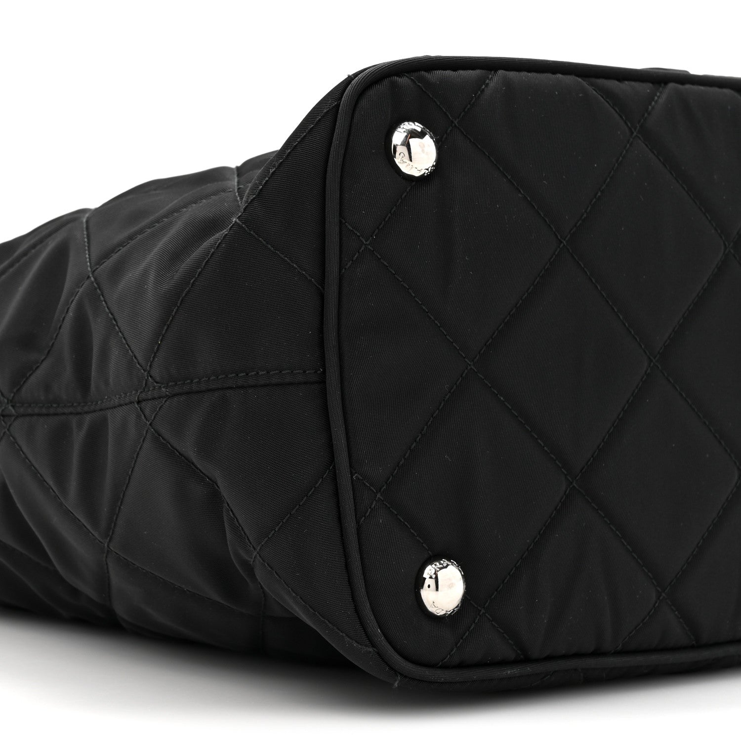Prada Nylon Tessuto Impuntu Quilted Tote Black 9 of 9