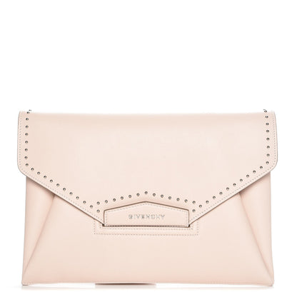 Givenchy Smooth Calfskin Medium Antigona Studded Envelope Clutch Nude Pink 1 of 8