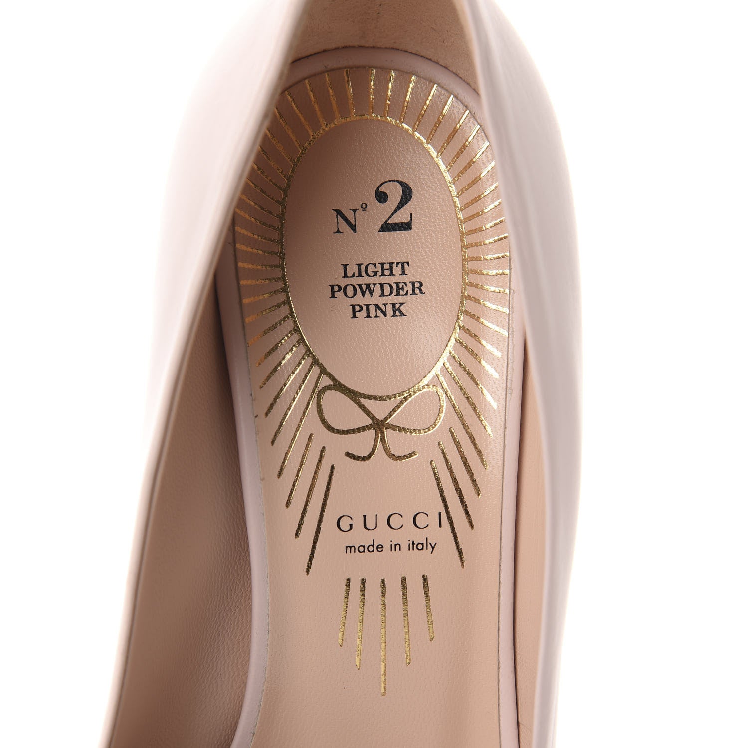 Gucci Nappa Bow High Heel Pumps 37.5 Light Powder Pink 7 of 11