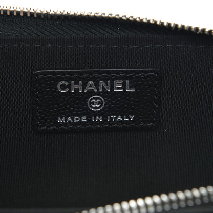 Chanel Caviar Camellia Quilted Key Holder Case Black 7 of 8