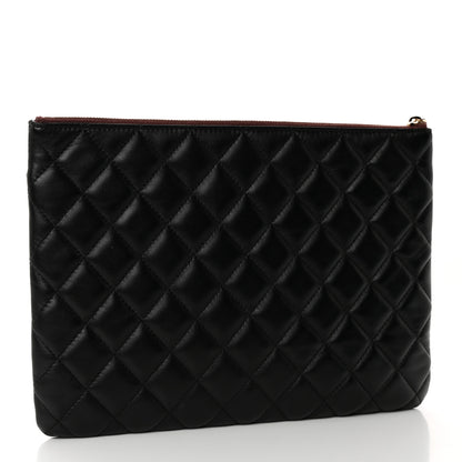 Chanel Lambskin Quilted Medium Flap Cosmetic Case Black 3 of 8