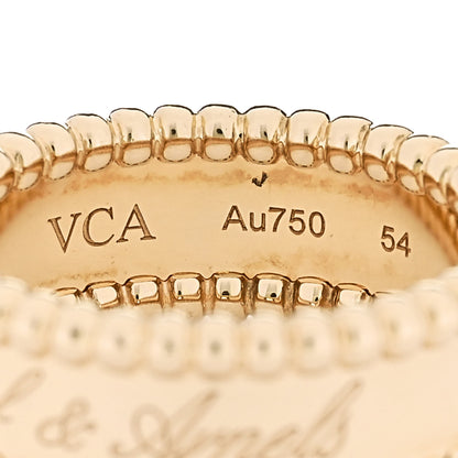 Van Cleef & Arpels 18K Yellow Gold Perlee Signature Ring 54 7 4 of 5