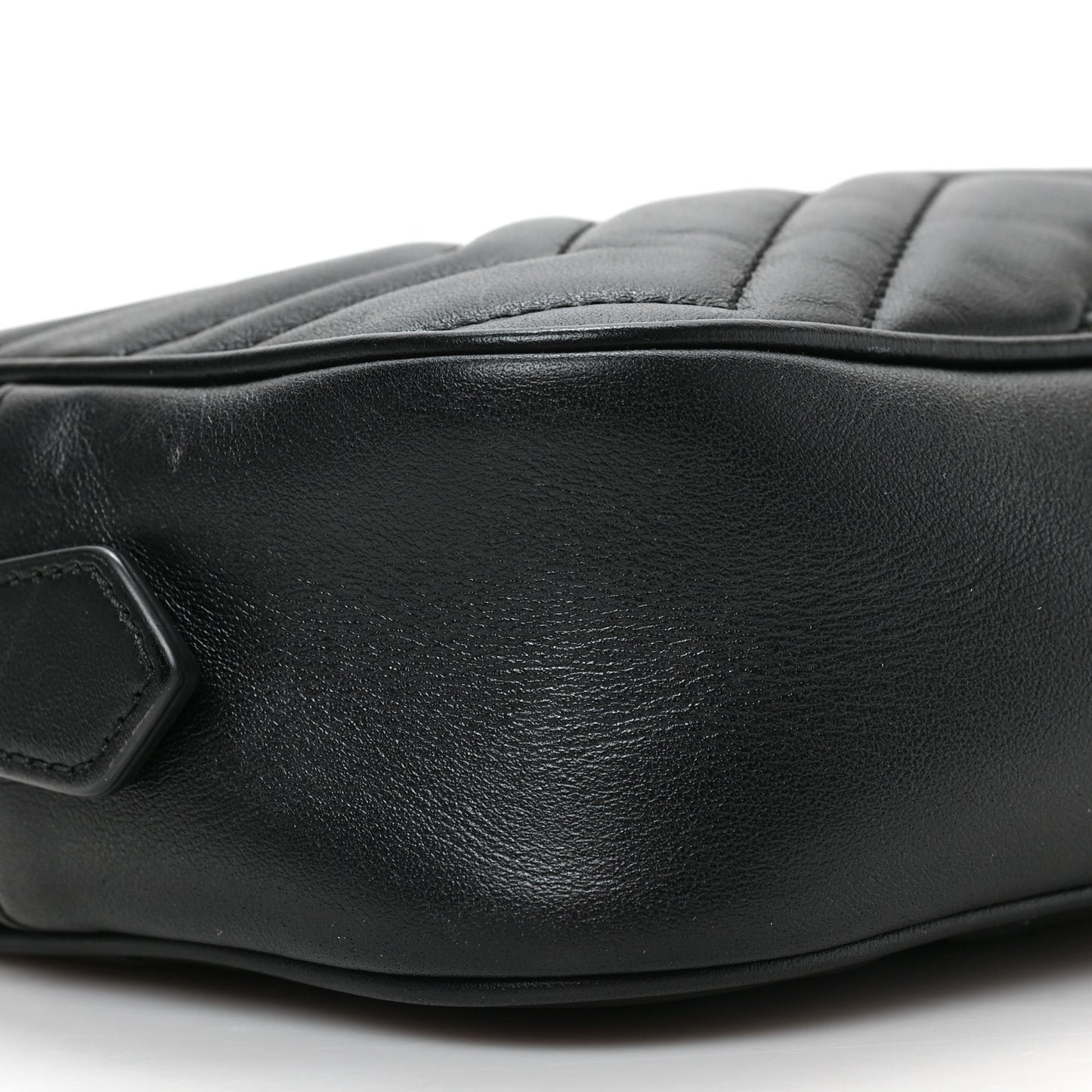 Calfskin Matelasse Mini GG Marmont Chain Shoulder Bag Black