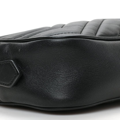 Gucci Calfskin Matelasse Mini GG Marmont Chain Shoulder Bag Black 8 of 9
