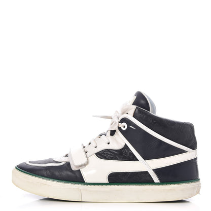 Louis Vuitton Mens Empreinte Patent Tower High Top Sneakers 10 Navy White 1 of 11