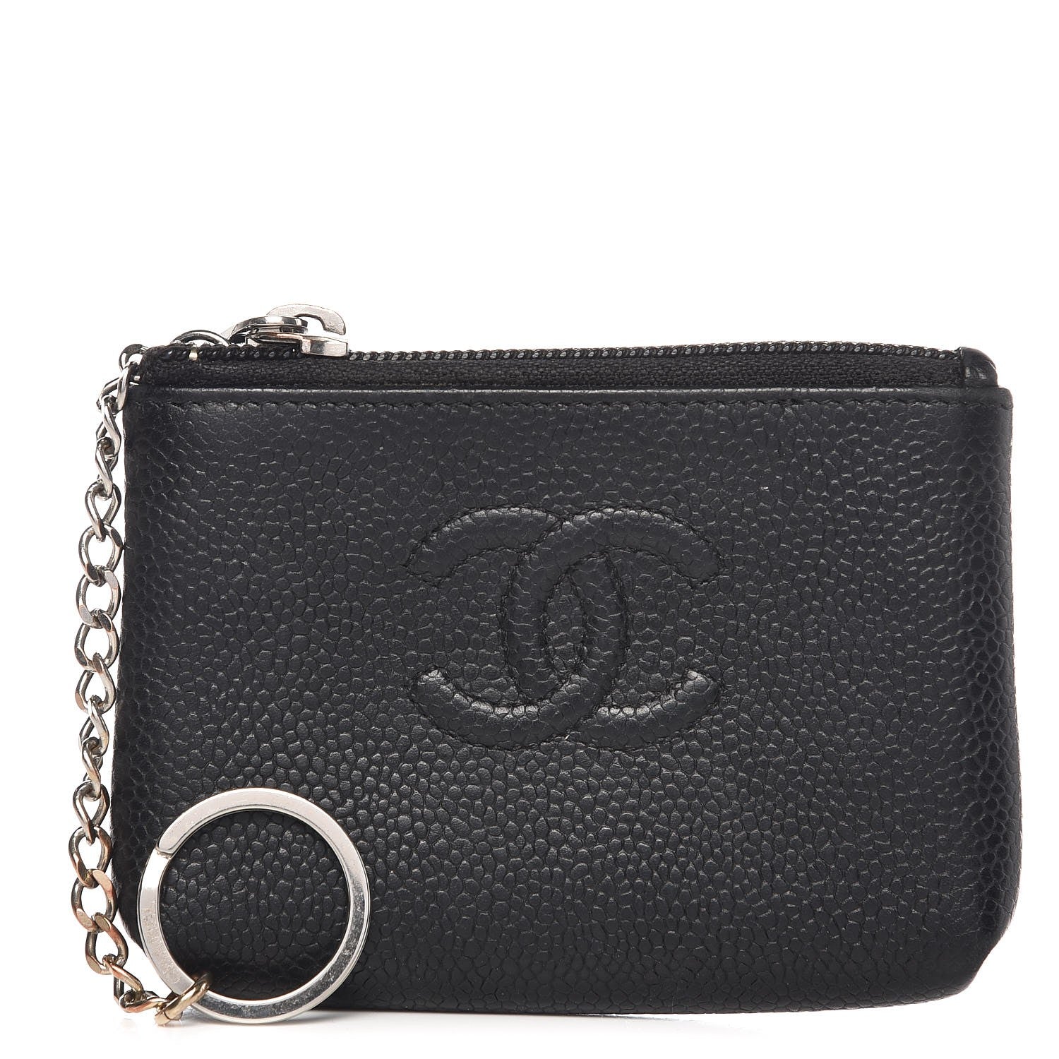 Chanel Caviar Timeless CC Key Holder Black 1 of 12