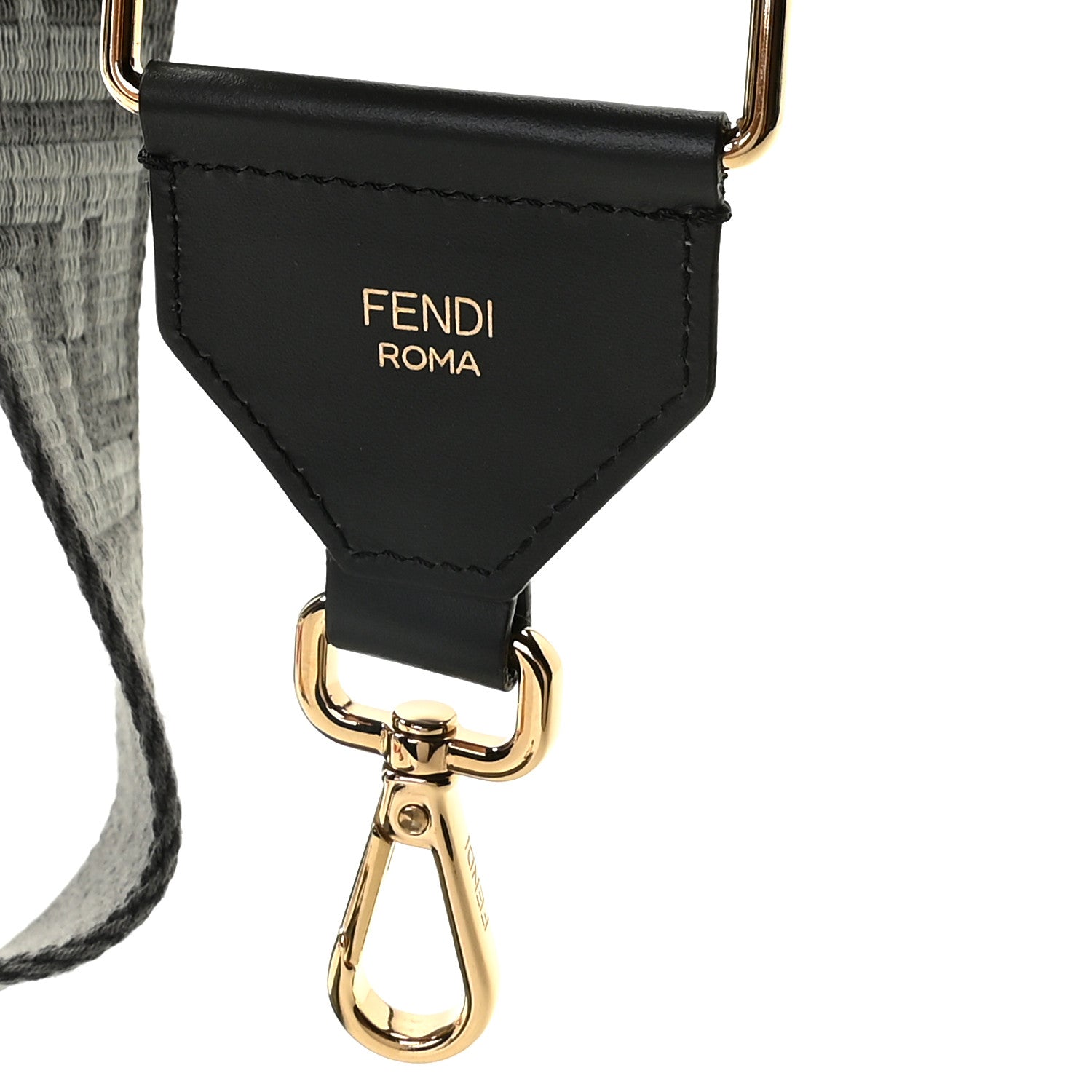 Fendi Ribbon Vitello King FF 1974 Adjustable Strap You Ghiaia Grigio Dark Asphalt 4 of 5