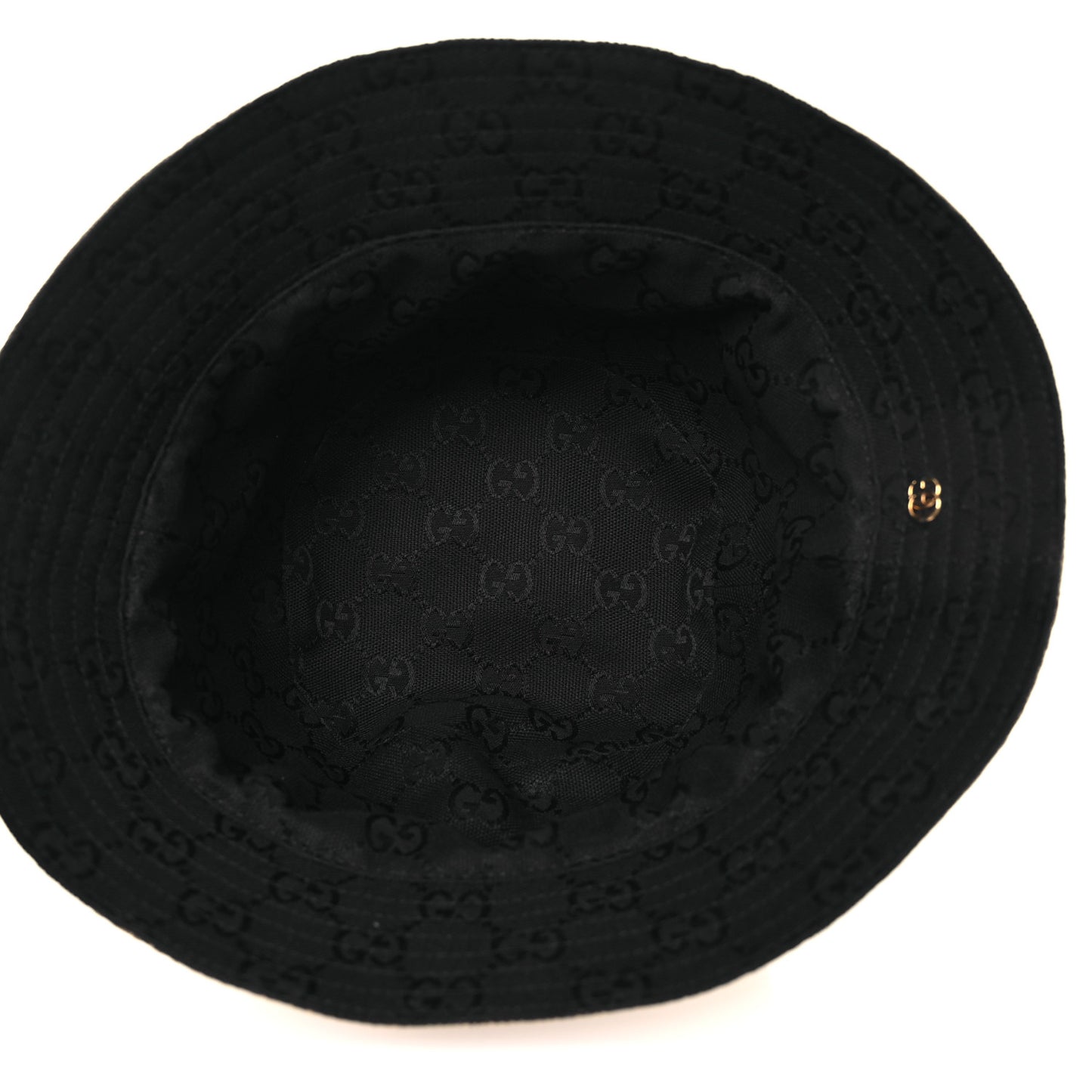 Canvas Monogram Reversible Bucket Hat L Black Beige
