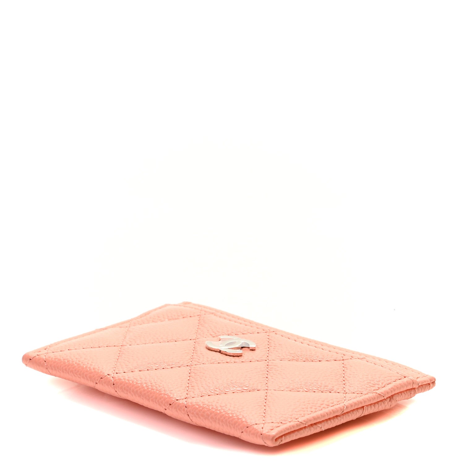 Chanel Caviar Quilted Card Holder Coral 6 of 6