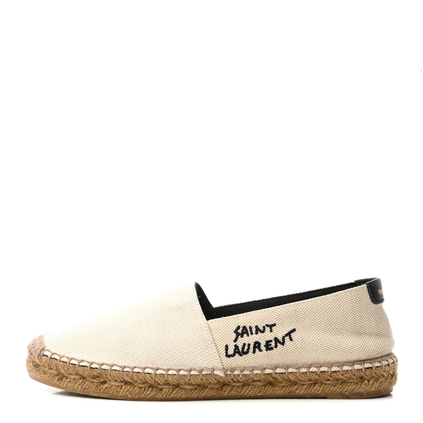 Canvas Elba Logo Embroidered Espadrilles 38 Panna
