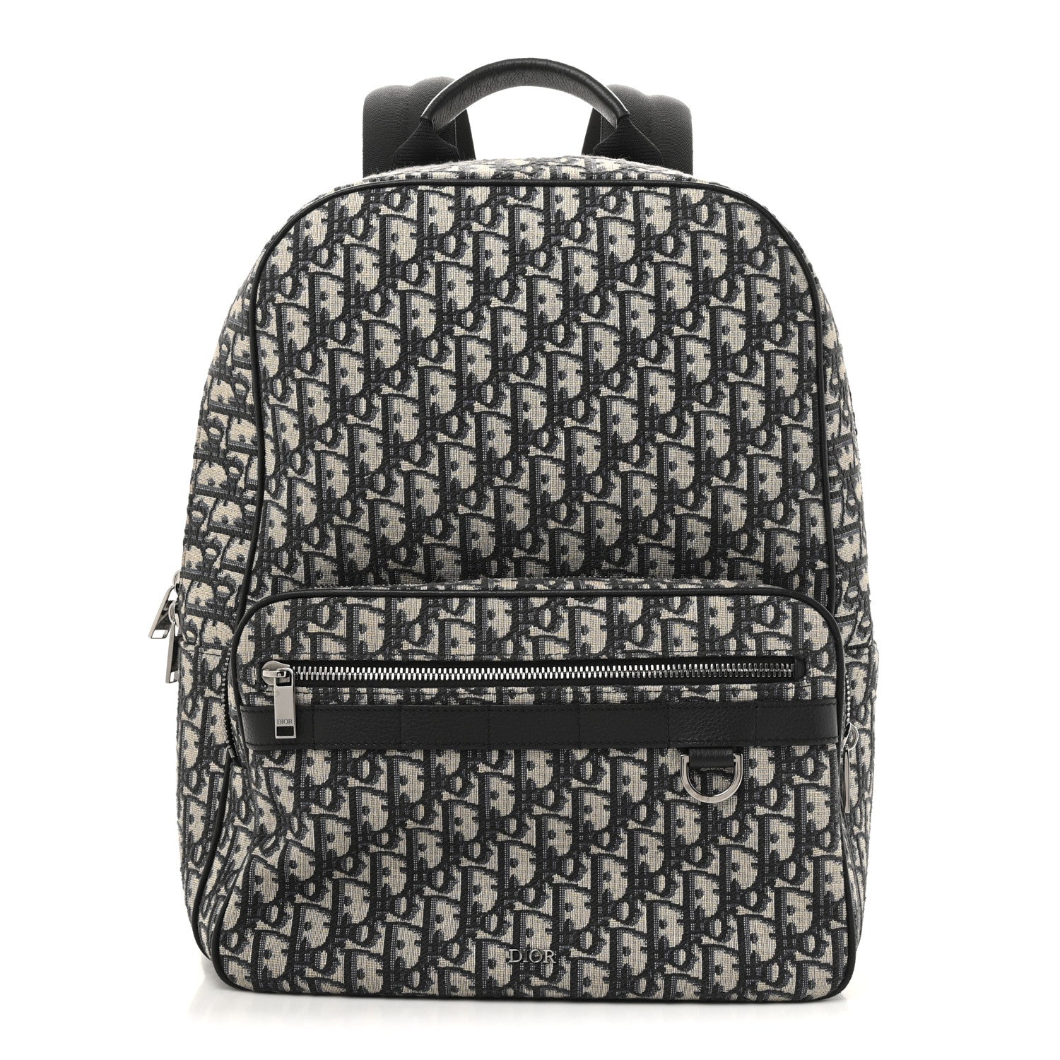 Christian Dior Oblique Calfskin Rider Backpack Beige Black 1 of 13