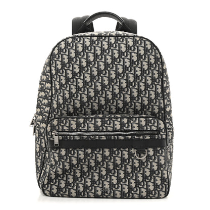 Christian Dior Oblique Calfskin Rider Backpack Beige Black 1 of 13