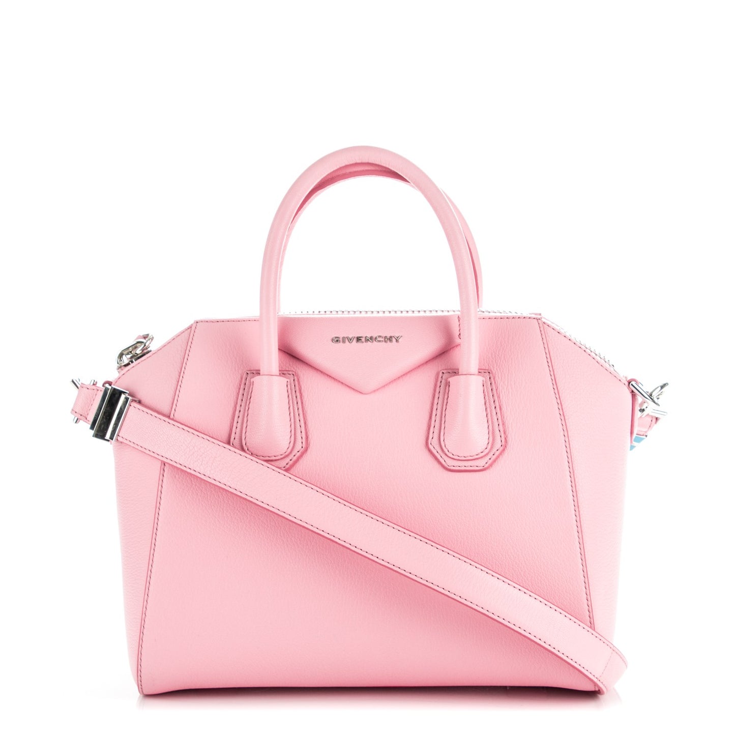 Sugar Goatskin Small Antigona Pale Pink