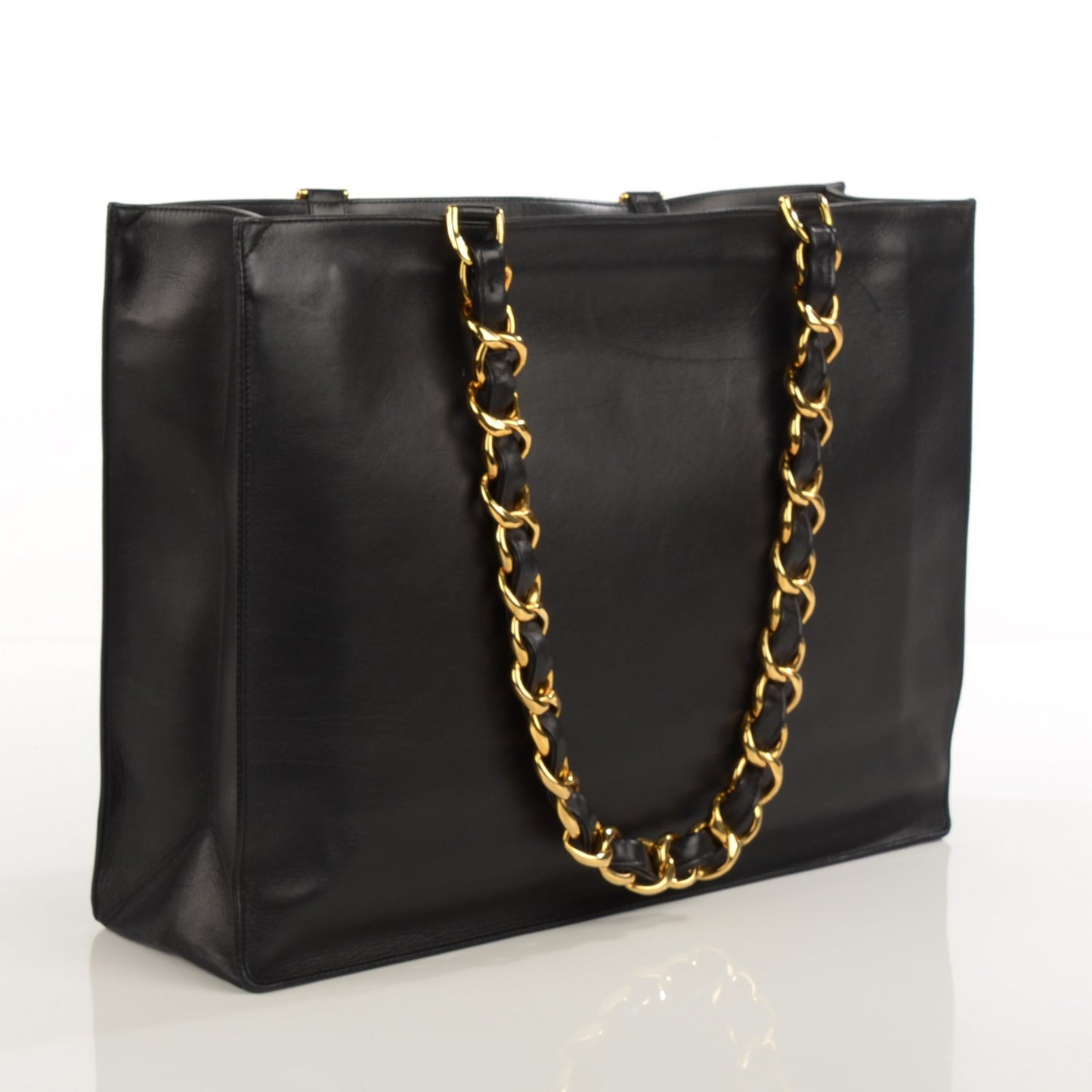 Lambskin Jumbo Shoulder Bag Black