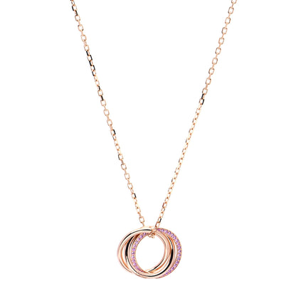 Cartier 18K Pink Gold Pink Sapphire Trinity Pendant Necklace 1 of 7