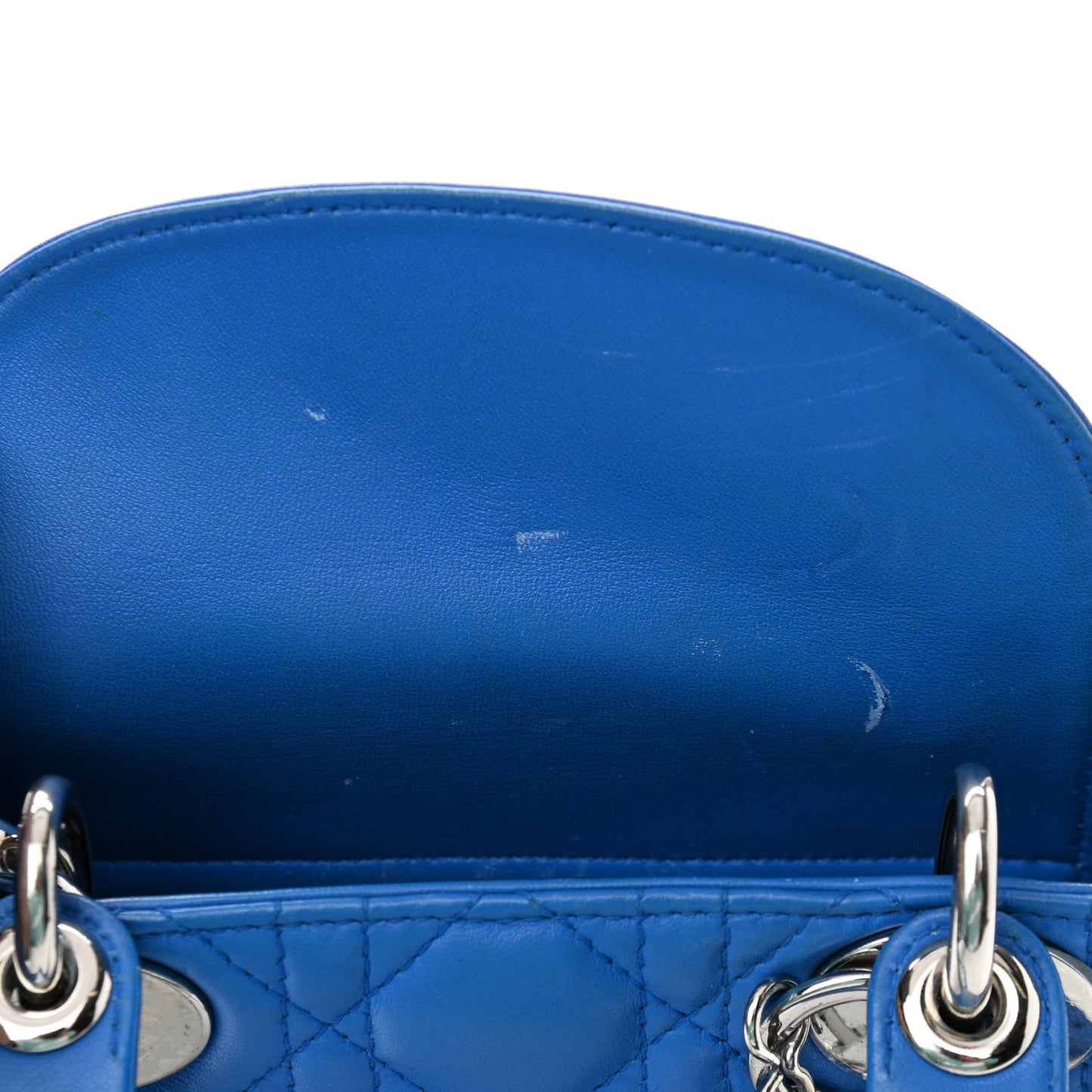 Lambskin Cannage Mini Lady Dior Blue